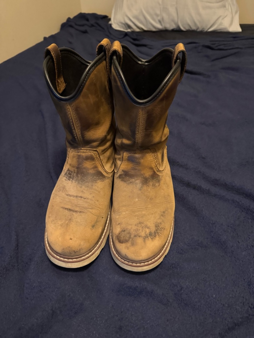 Men's Brown Leather Work Boots